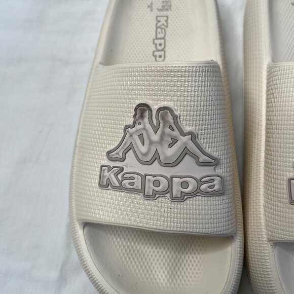 Kappa womens EggShell White Logo Slide Sandals Size 7 US 5 UK 38EU - Picture 4 of 10